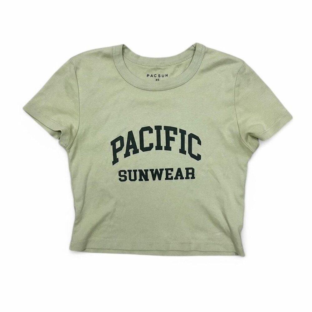 Pacsun Light Green‎ Baby T-Shirt Crop Top